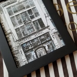 ❗Authentic Henri Bendel Store Display Art on Black Frame❗